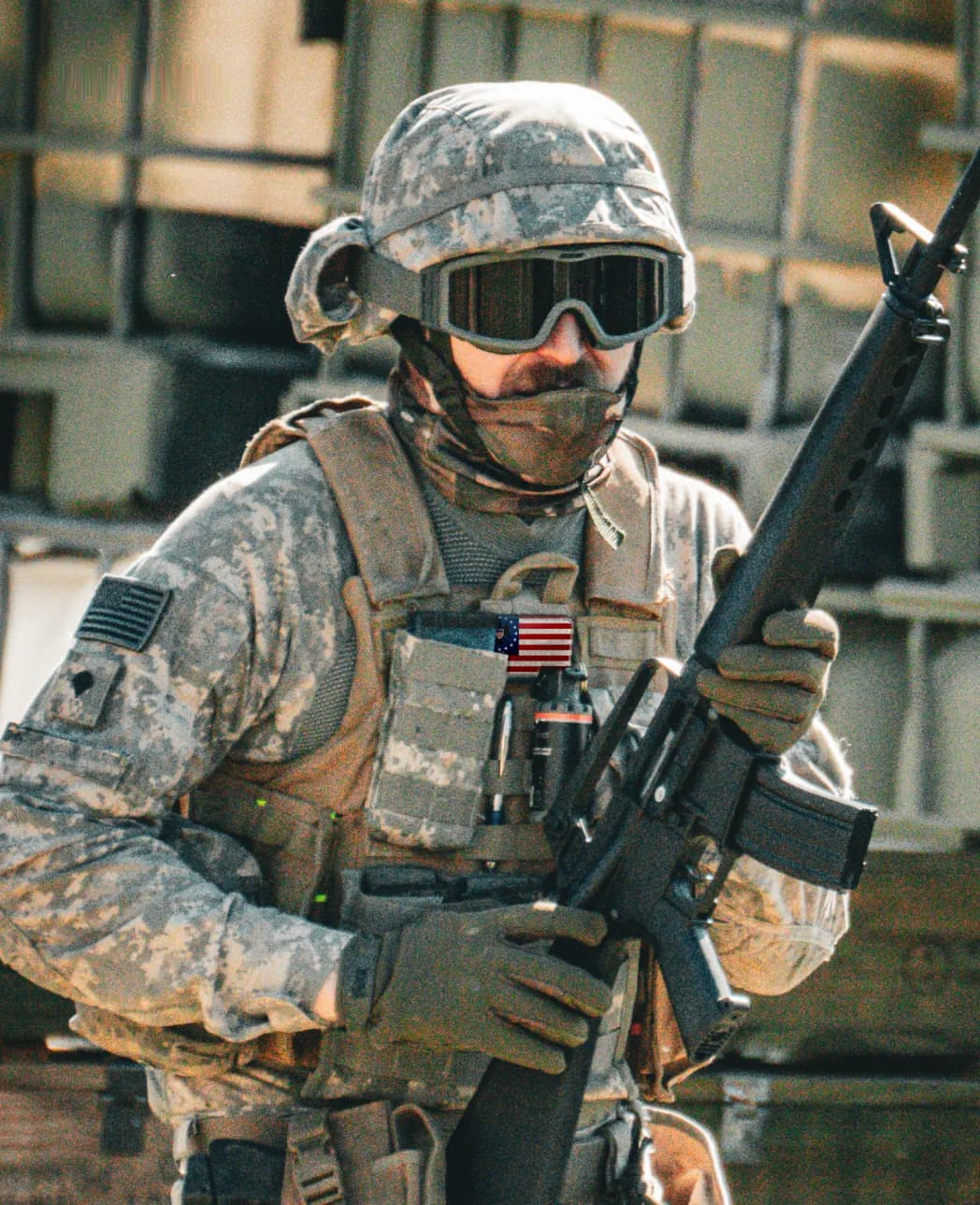 Remnant Government Forces soldier in tan digital camouflage